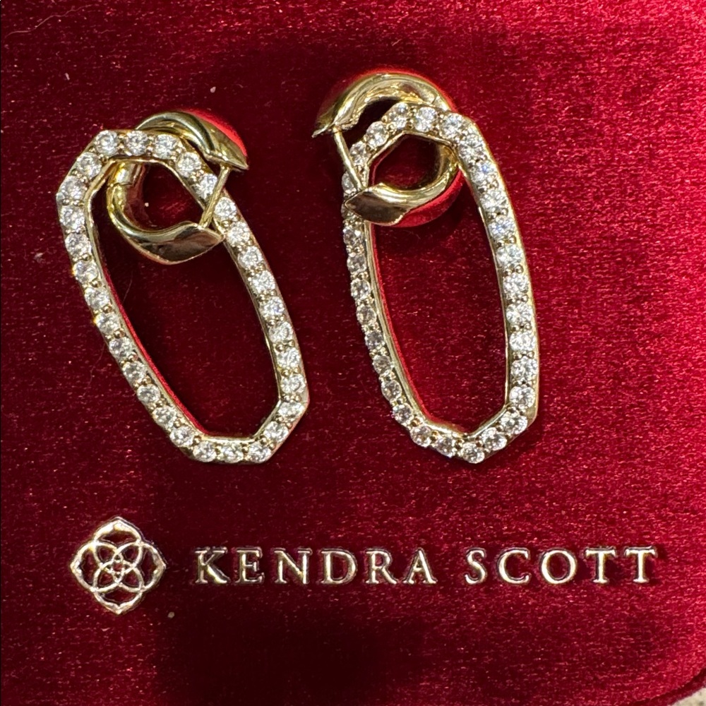 Kendra Scott Gold and Silver Crystal Earrings
